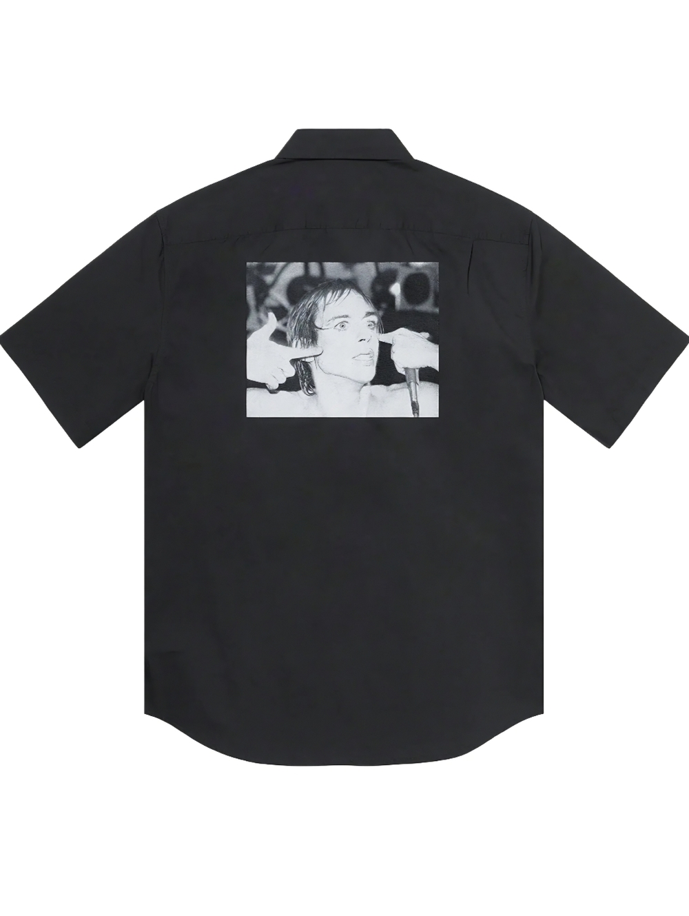Supreme x Iggy Pop Short-Sleeve Button-Down Shirt  Size Medium - Black - 100% Co